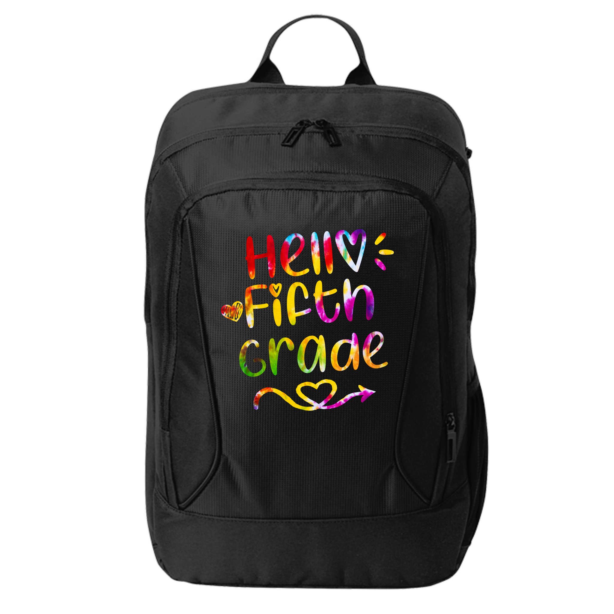 Colorful Hello Fifth Grade City Backpack