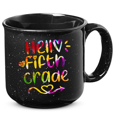 Colorful Hello Fifth Grade 15oz Campfire Ceramic Mug