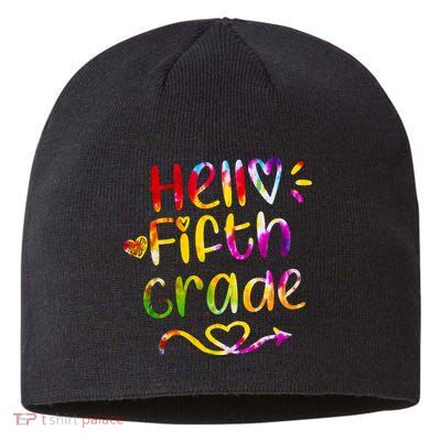 Colorful Hello Fifth Grade Sustainable Beanie