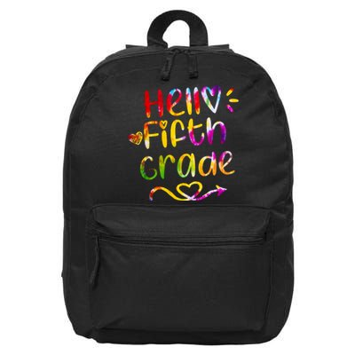 Colorful Hello Fifth Grade 16 in Basic Backpack