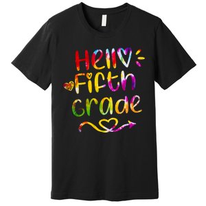 Colorful Hello Fifth Grade Premium T-Shirt