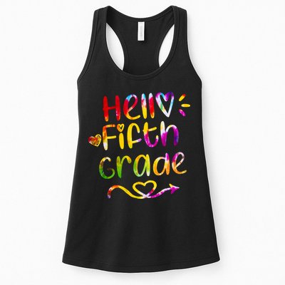 Colorful Hello Fifth Grade Womens Tank Top