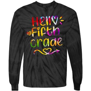 Colorful Hello Fifth Grade Tie-Dye Long Sleeve Shirt