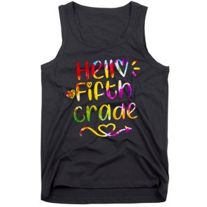 Colorful Hello Fifth Grade Tank Top