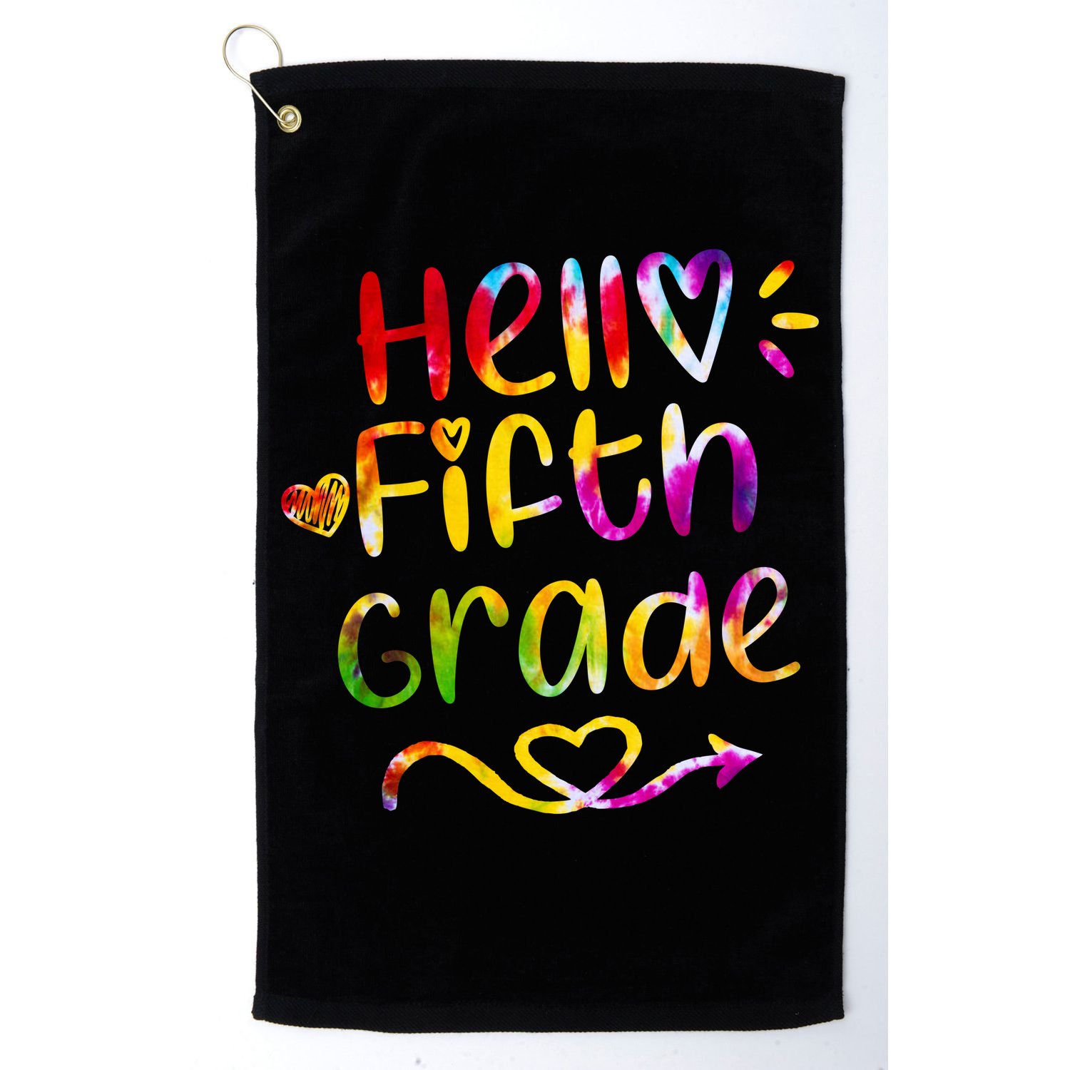 Colorful Hello Fifth Grade Golf Towel