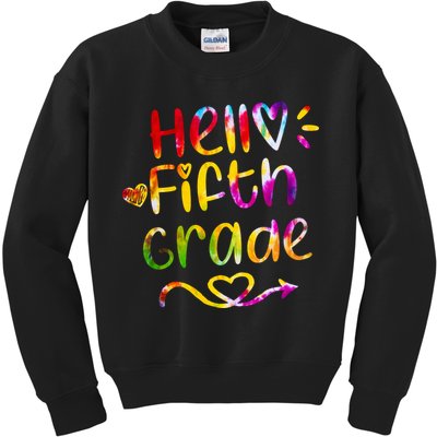 Colorful Hello Fifth Grade Kids Sweatshirt