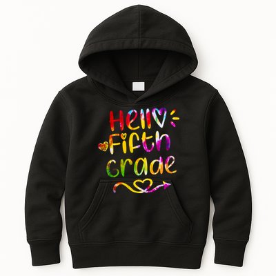 Colorful Hello Fifth Grade Kids Hoodie