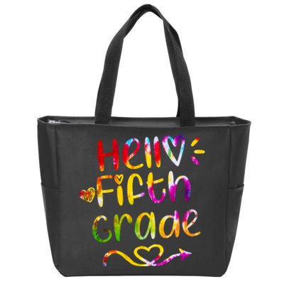 Colorful Hello Fifth Grade Zip Tote Bag