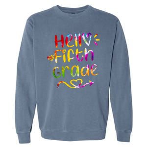 Colorful Hello Fifth Grade Garment-Dyed Sweatshirt