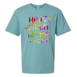 Colorful Hello Fifth Grade Sueded Cloud Jersey T-Shirt