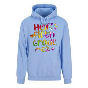 Colorful Hello Fifth Grade Unisex Surf Hoodie