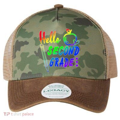 Colorful Hello Second Grade Legacy Tie Dye Trucker Hat