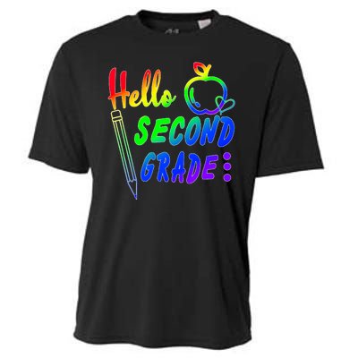 Colorful Hello Second Grade Cooling Performance Crew T-Shirt