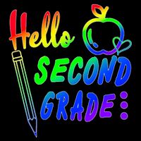 Colorful Hello Second Grade Long Sleeve Shirt