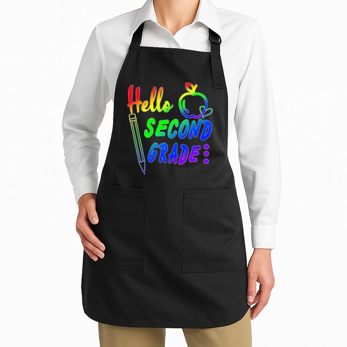 Colorful Hello Second Grade Apron