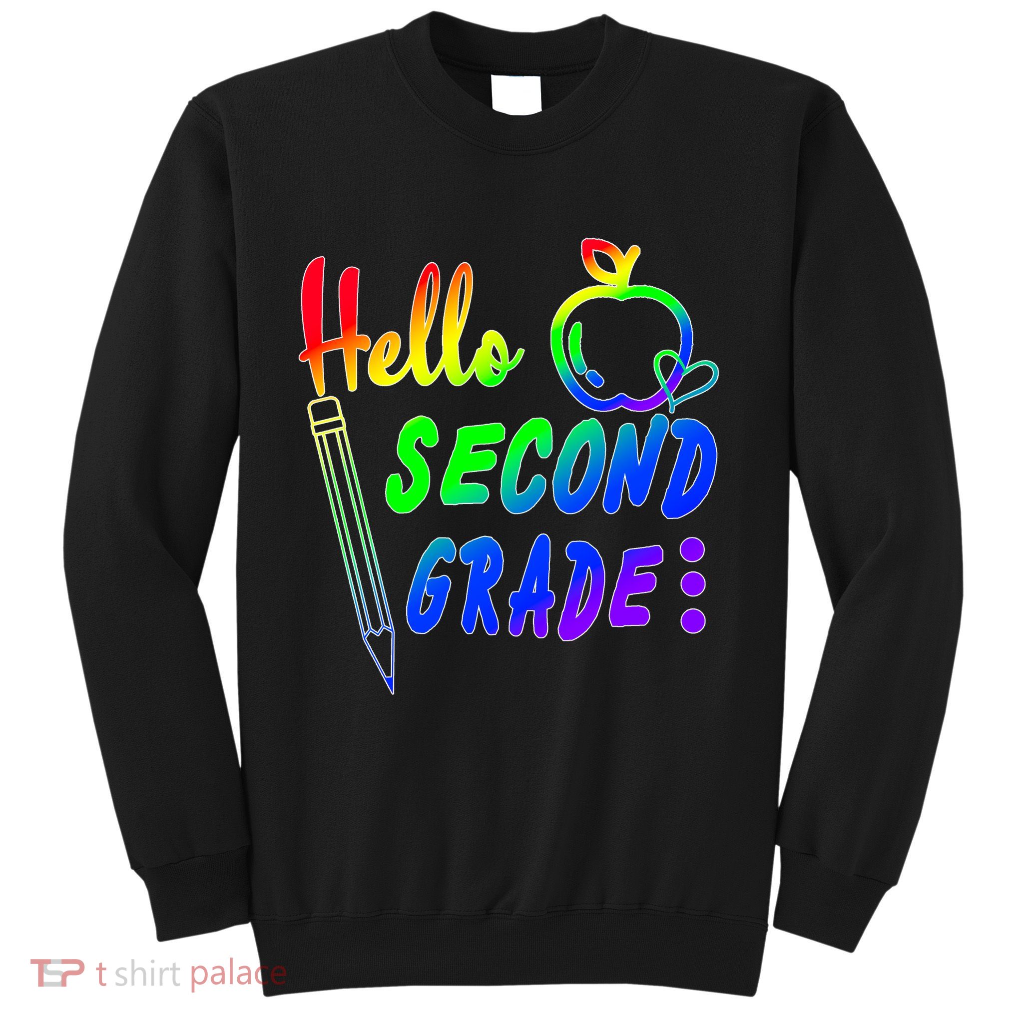 Colorful Hello Second Grade Sweatshirt
