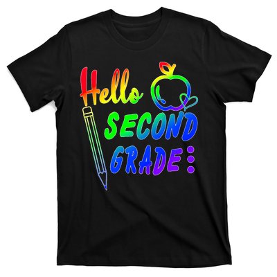 Colorful Hello Second Grade T-Shirt