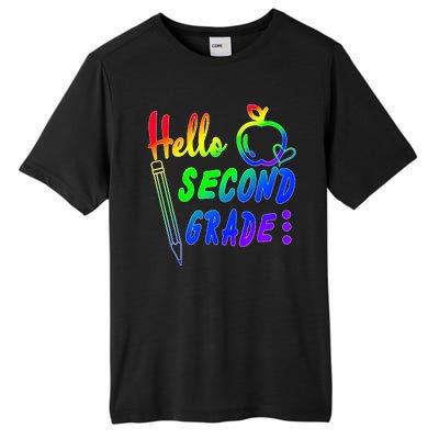 Colorful Hello Second Grade Tall Fusion ChromaSoft Performance T-Shirt