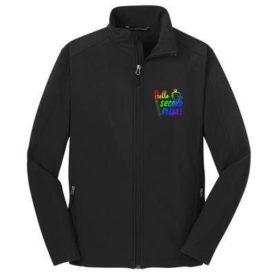 Colorful Hello Second Grade Core Soft Shell Jacket