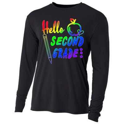 Colorful Hello Second Grade Cooling Performance Long Sleeve Crew