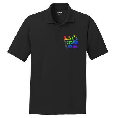 Colorful Hello Second Grade PosiCharge RacerMesh Polo