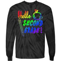 Colorful Hello Second Grade Tie-Dye Long Sleeve Shirt