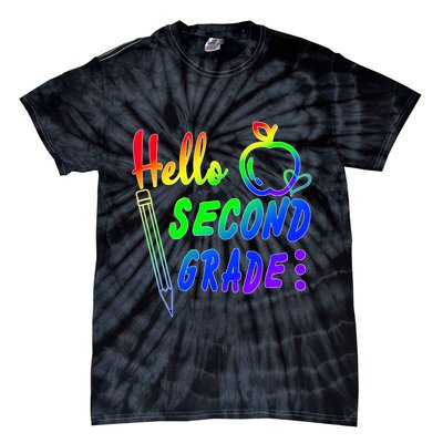 Colorful Hello Second Grade Tie-Dye T-Shirt