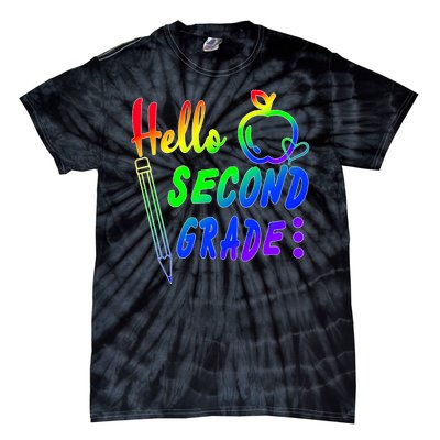 Colorful Hello Second Grade Tie-Dye T-Shirt