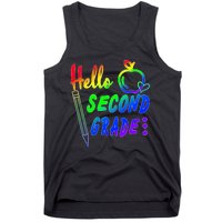 Colorful Hello Second Grade Tank Top