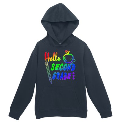 Colorful Hello Second Grade Urban Pullover Hoodie