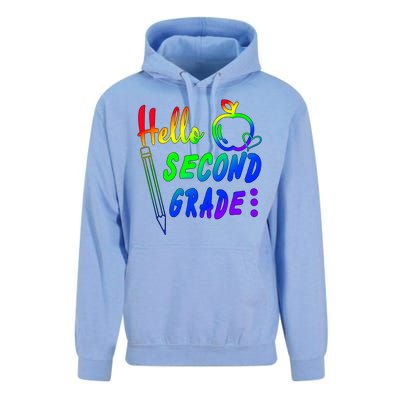 Colorful Hello Second Grade Unisex Surf Hoodie