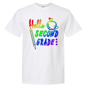 Colorful Hello Second Grade Garment-Dyed Heavyweight T-Shirt