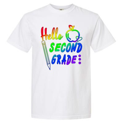 Colorful Hello Second Grade Garment-Dyed Heavyweight T-Shirt