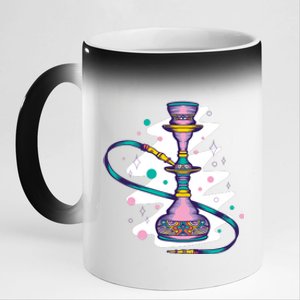 Colorful Hookah 11oz Black Color Changing Mug