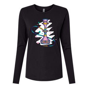 Colorful Hookah Womens Cotton Relaxed Long Sleeve T-Shirt