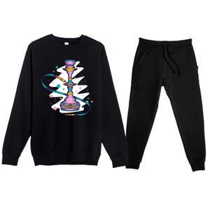 Colorful Hookah Premium Crewneck Sweatsuit Set