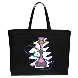 Colorful Hookah Cotton Canvas Jumbo Tote