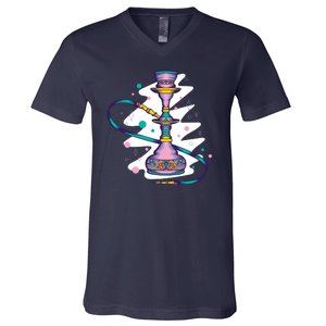 Colorful Hookah V-Neck T-Shirt