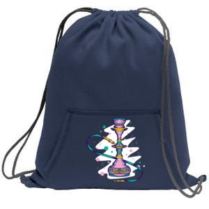 Colorful Hookah Sweatshirt Cinch Pack Bag