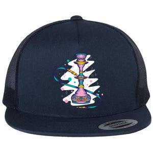 Colorful Hookah Flat Bill Trucker Hat