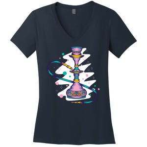 Colorful Hookah Women's V-Neck T-Shirt