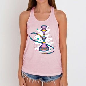 Colorful Hookah Women's Knotted Racerback Tank