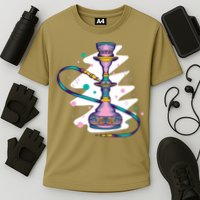 Colorful Hookah Cooling Performance Crew T-Shirt