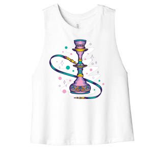 Colorful Hookah Women's Racerback Cropped Tank