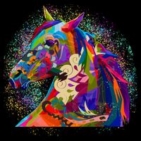 Colorful Horse Head Pattern Backpack