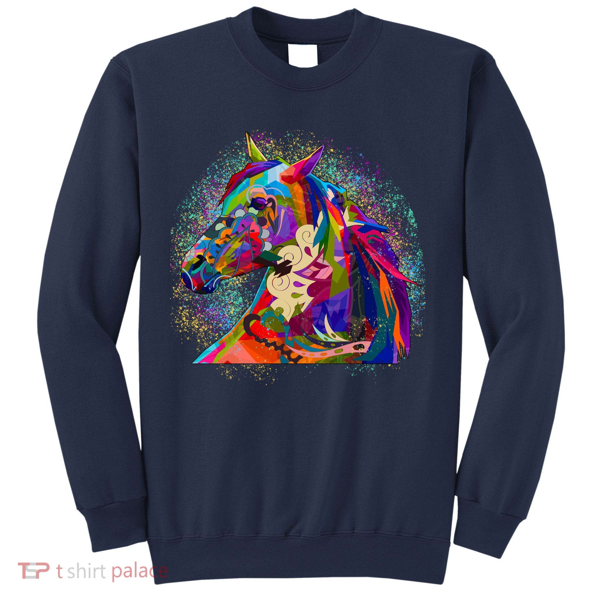 Colorful Horse Head Pattern Sweatshirt