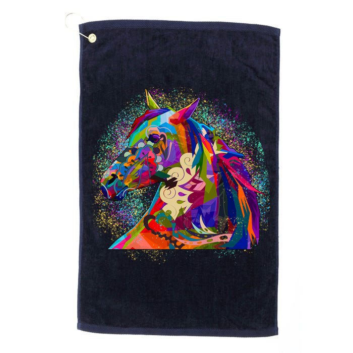 Colorful Horse Head Pattern Golf Towel