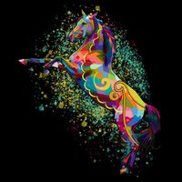 Colorful Horse Prancing Toddler T-Shirt