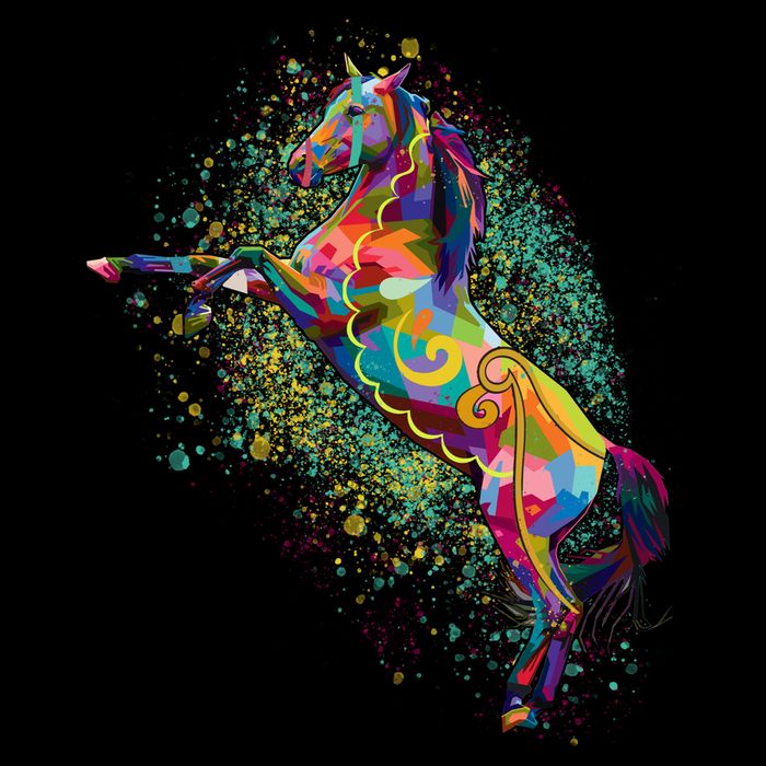 Colorful Horse Prancing Toddler T-Shirt