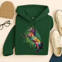 Colorful Horse Prancing Hoodie